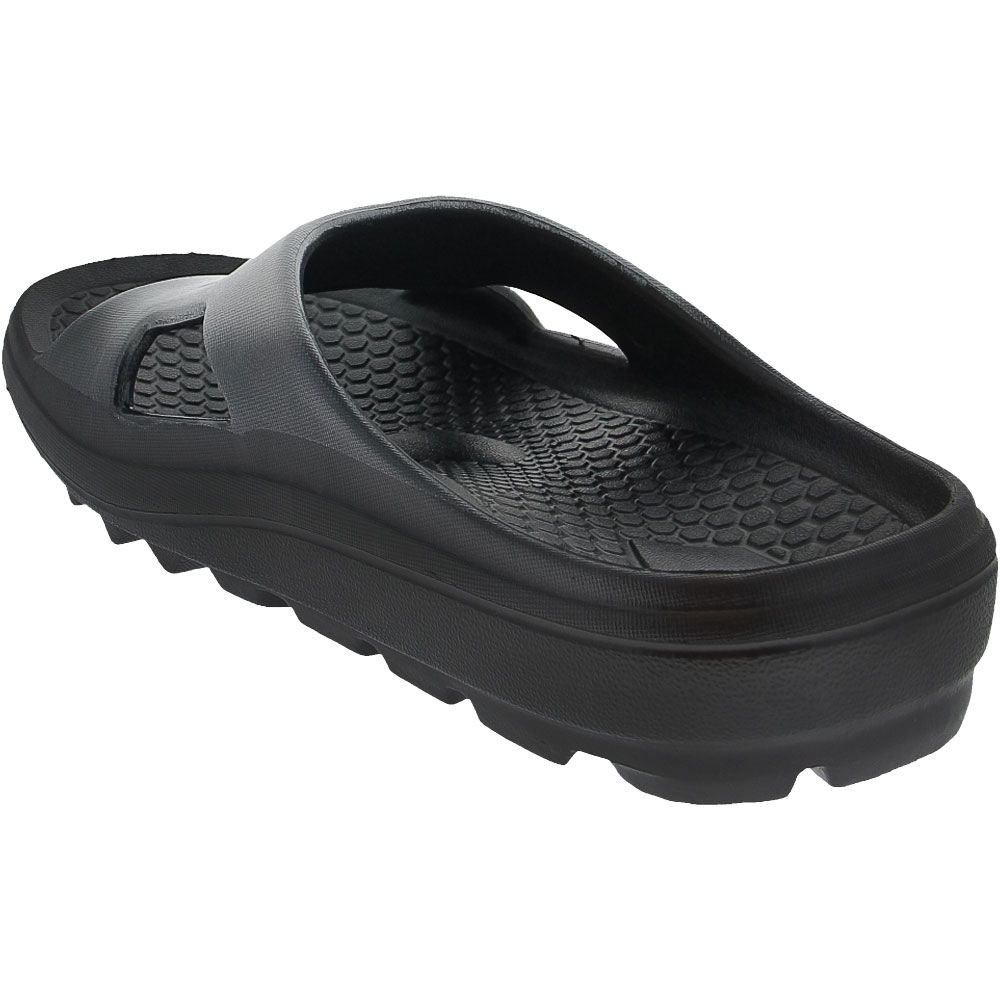 Spenco Fusion 2 Fade Slide Slide Sandals - Mens Black Grey Back View