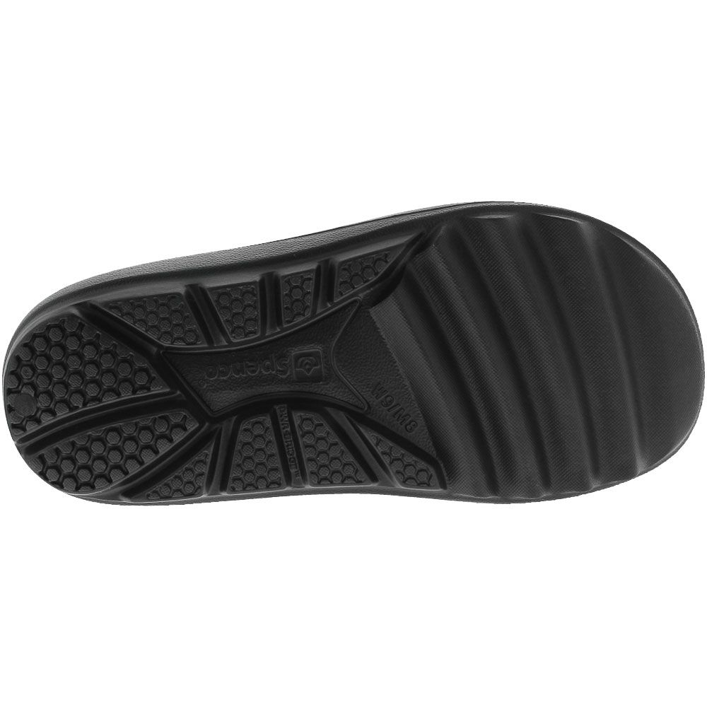 Spenco Fusion 2 Fade Slide Slide Sandals - Mens Black Grey Sole View