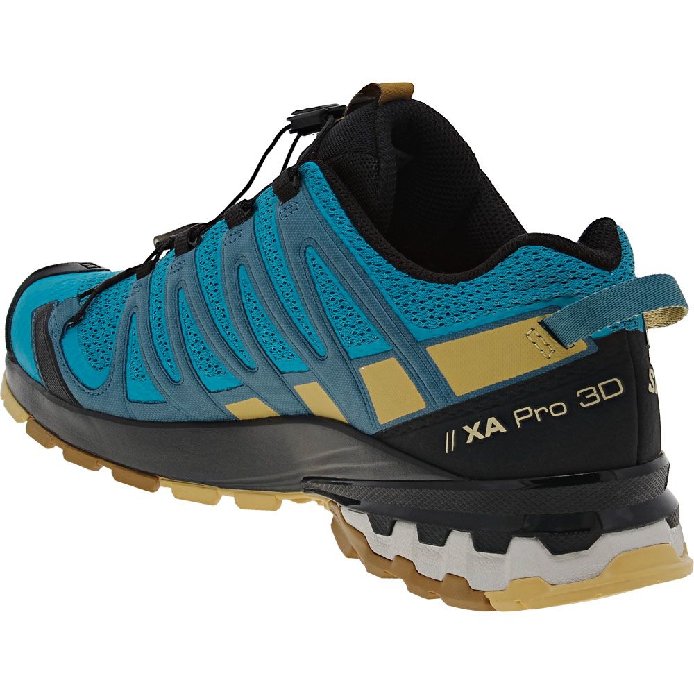 Salomon Xa Pro 3d V8 Trail Running Shoes - Mens Barr Reef Fall Leaf Bronze Brown Back View