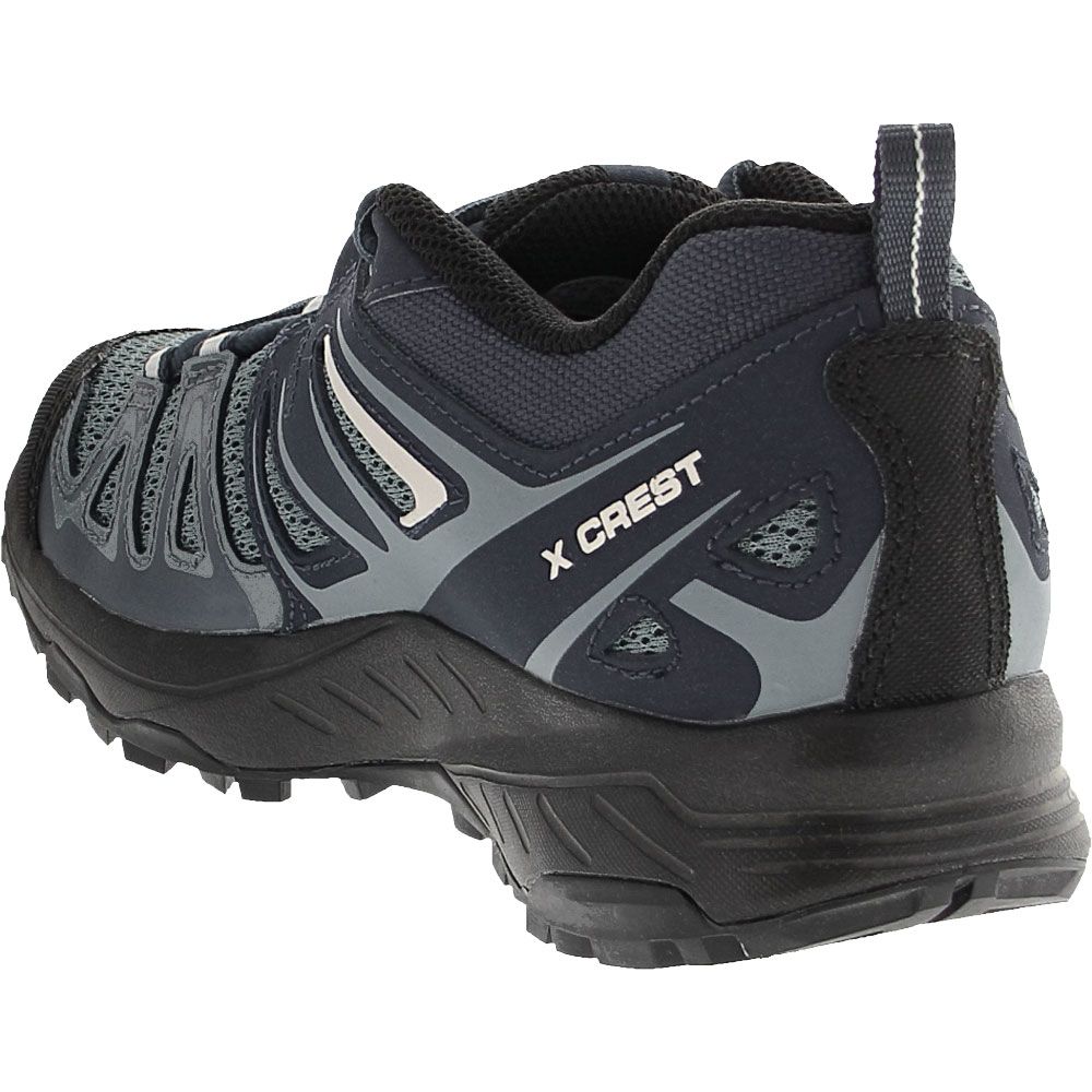 Salomon X Crest Hiking Shoes - Womens Blue Back View