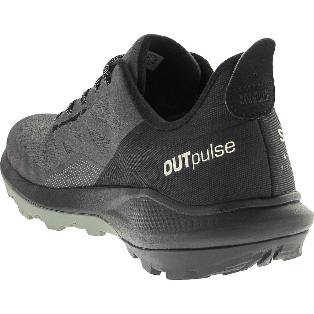 Salomon Outpulse Gtx Hiking Shoes - Mens Magnet Black Iron Back View