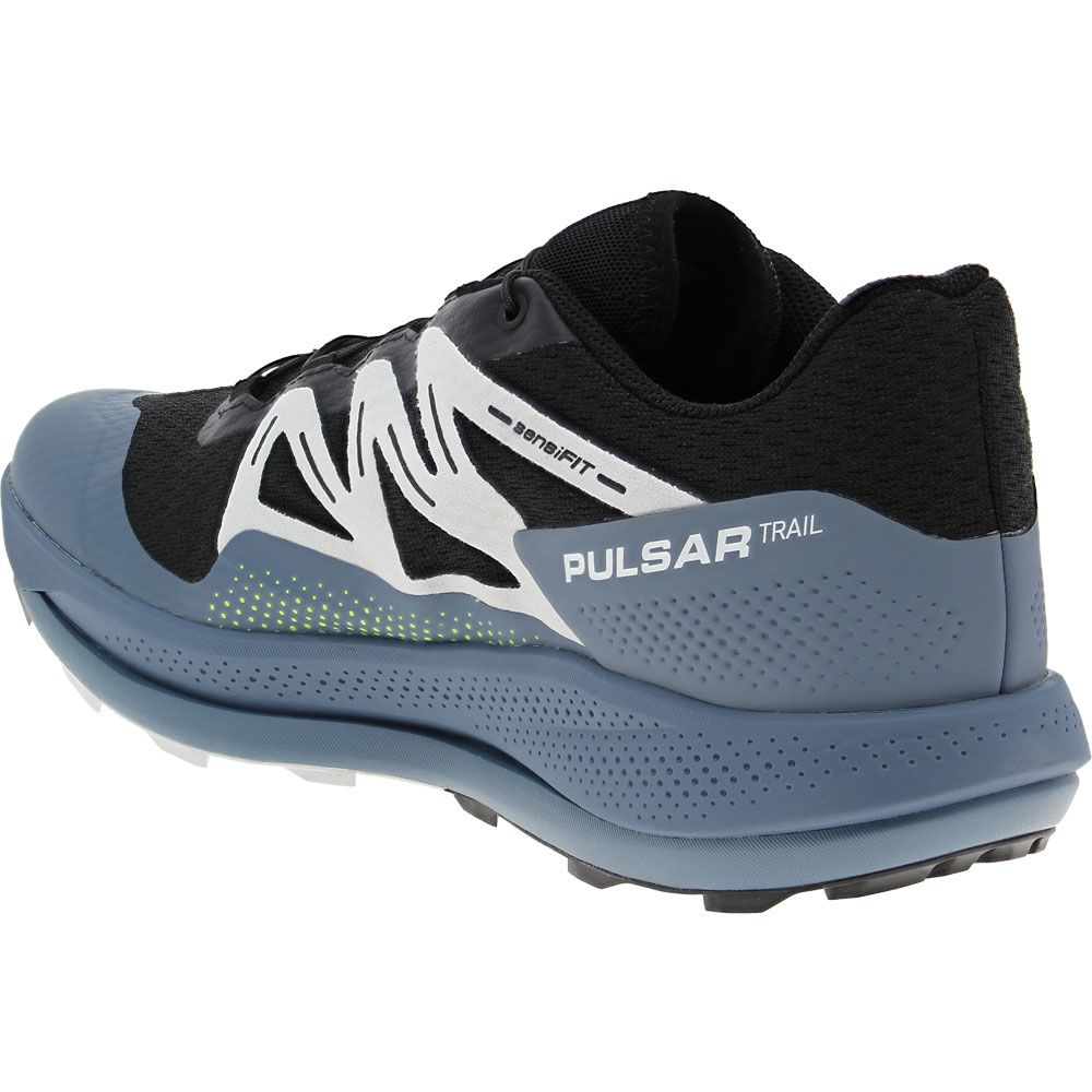 Salomon Pulsar Trail Running Shoes - Mens Black China Blue Arctic Back View