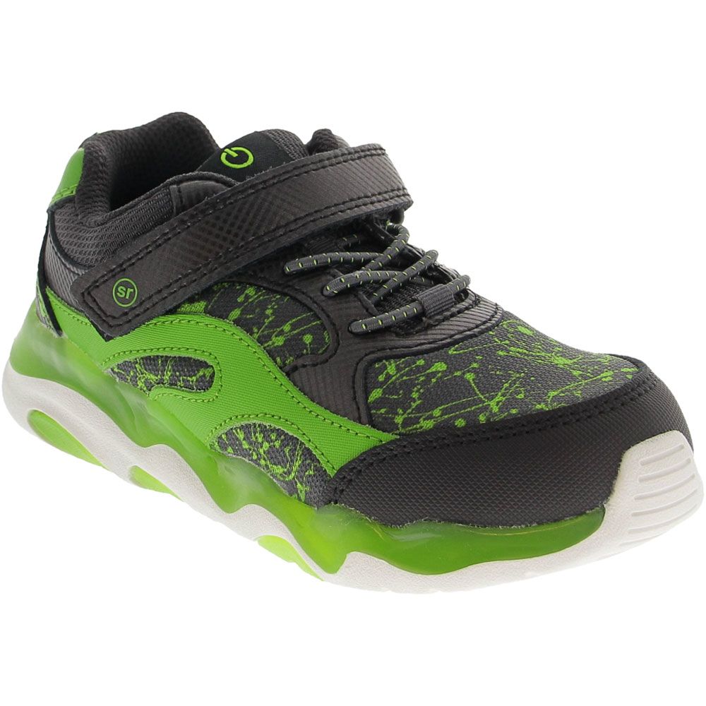 Stride Rite Lighted Swirl Athletic Shoes - Baby Toddler Black Green