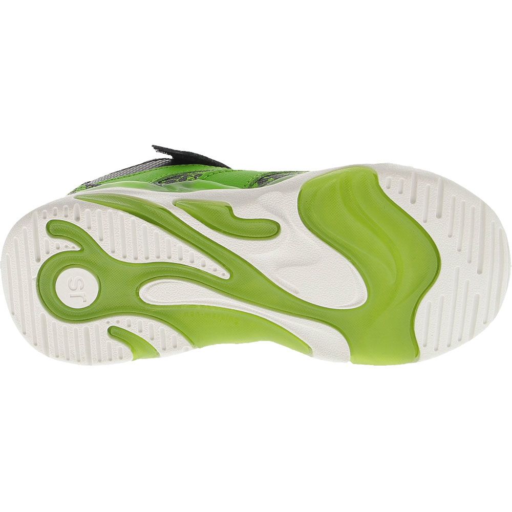 Stride Rite Lighted Swirl Athletic Shoes - Baby Toddler Black Green Sole View