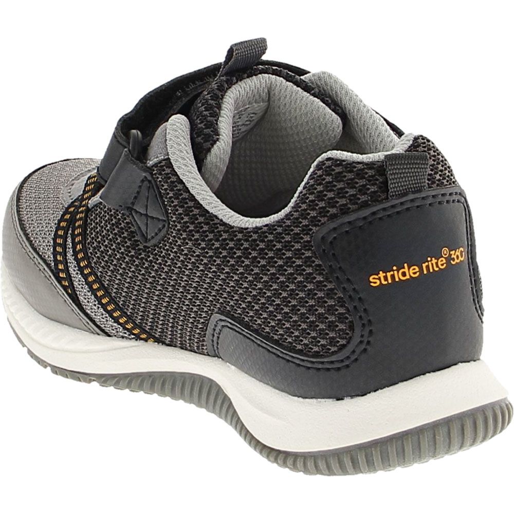 Stride Rite Blitz Toddler Athletic Shoes Grey Black Back View