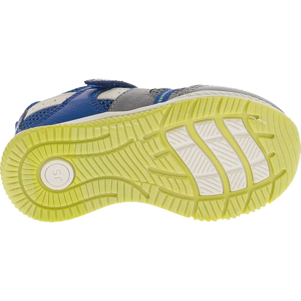 Stride Rite Blitz Athletic Shoes - Baby Toddler Grey Blue Sole View