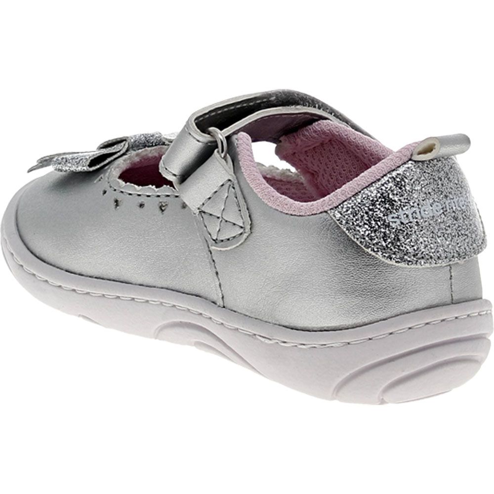 Stride Rite Erica Dress Shoes - Baby Toddler Silver Back View