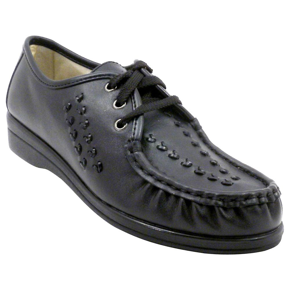 Softspots Bonnie Lite Wedge Oxford Casual Shoe - Womens Black