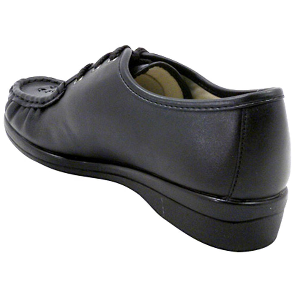 Softspots Bonnie Lite Wedge Oxford Casual Shoe - Womens Black Back View