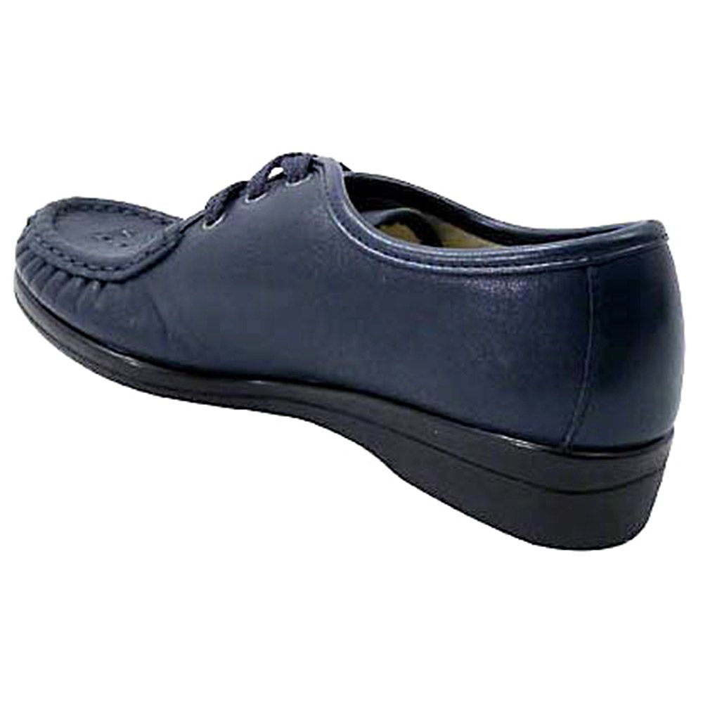 Softspots Bonnie Lite Wedge Oxford Casual Shoe - Womens Navy Back View