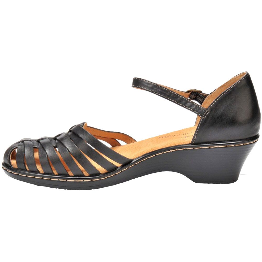 Softspots Tatianna Ankle Strap Sandals - Womens Black Back View
