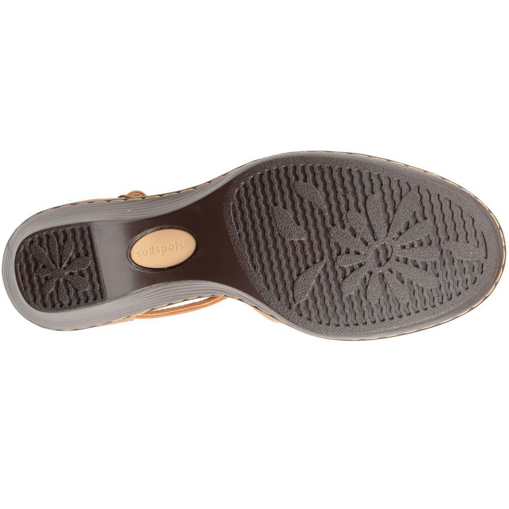 Softspots Tatianna Ankle Strap Sandals - Womens Light Tan Sole View