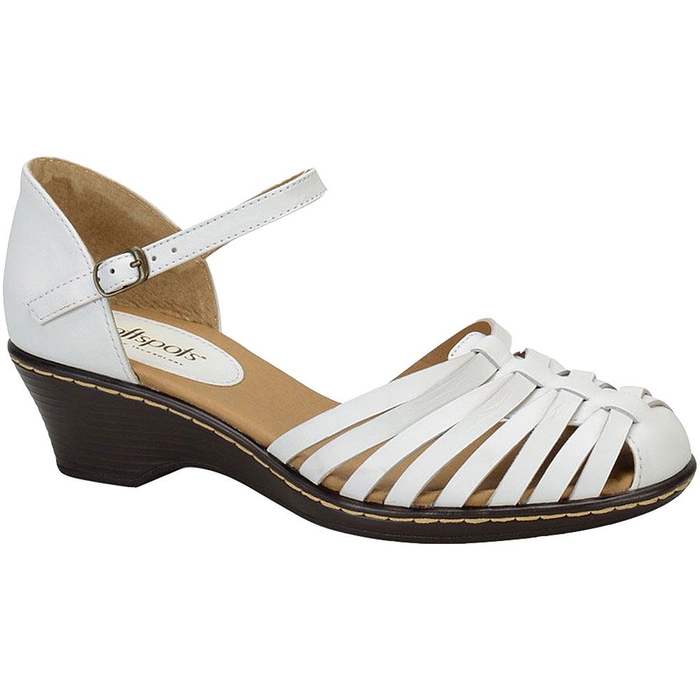 Softspots Tatianna Ankle Strap Sandals - Womens White