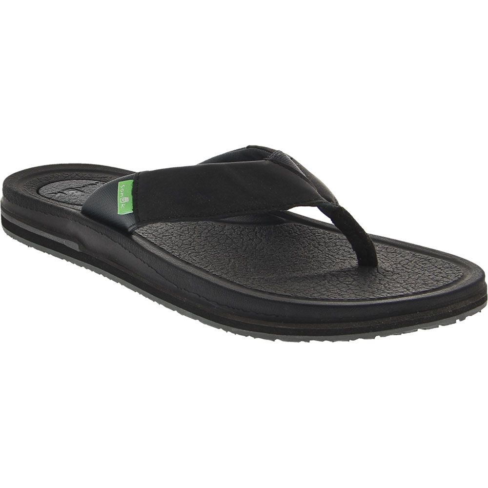 Sanuk BEER COZY 3 Black Men's Casual Flip Flop Sandals 1099396 
