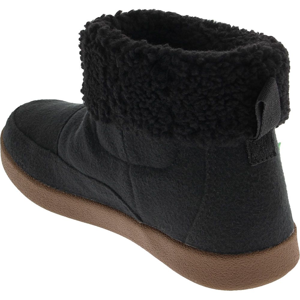 Sanuk Bay Sick Bootie Casual Boots - Womens Black Back View