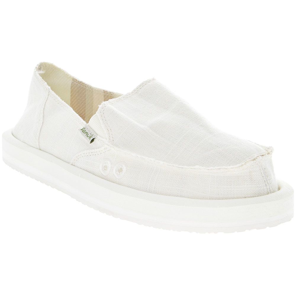 Sanuk Donna Soft Top Hemp Lifestyle Shoes - Womens White