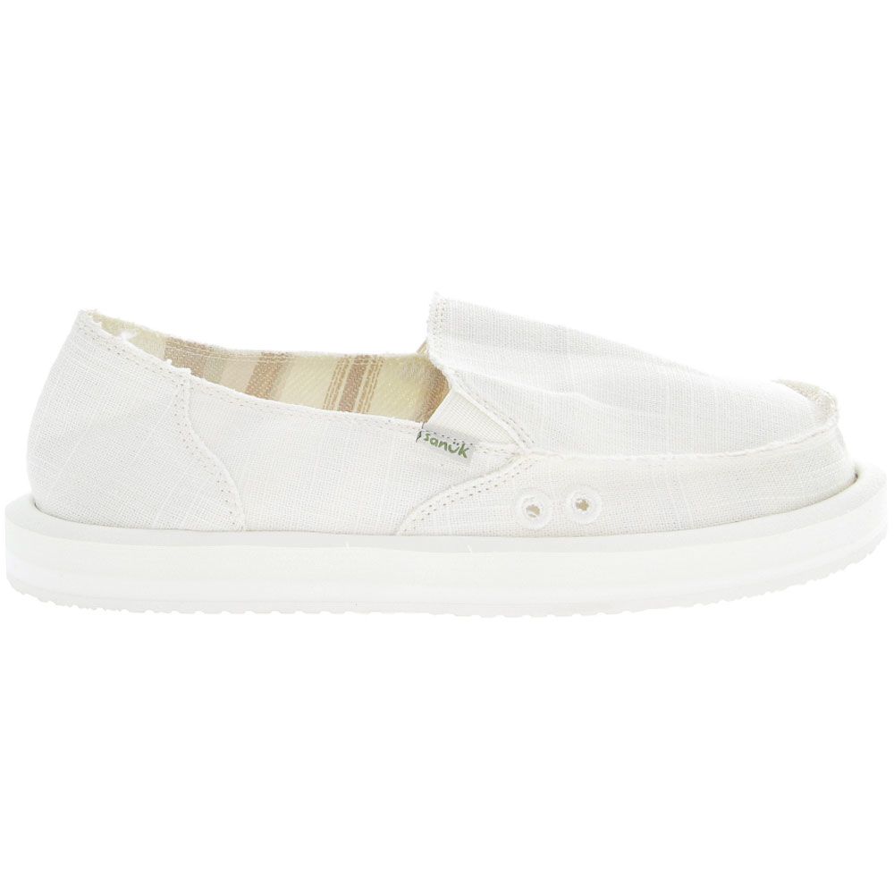 Sanuk Donna Soft Top Hemp Life Style Shoes - Womens White