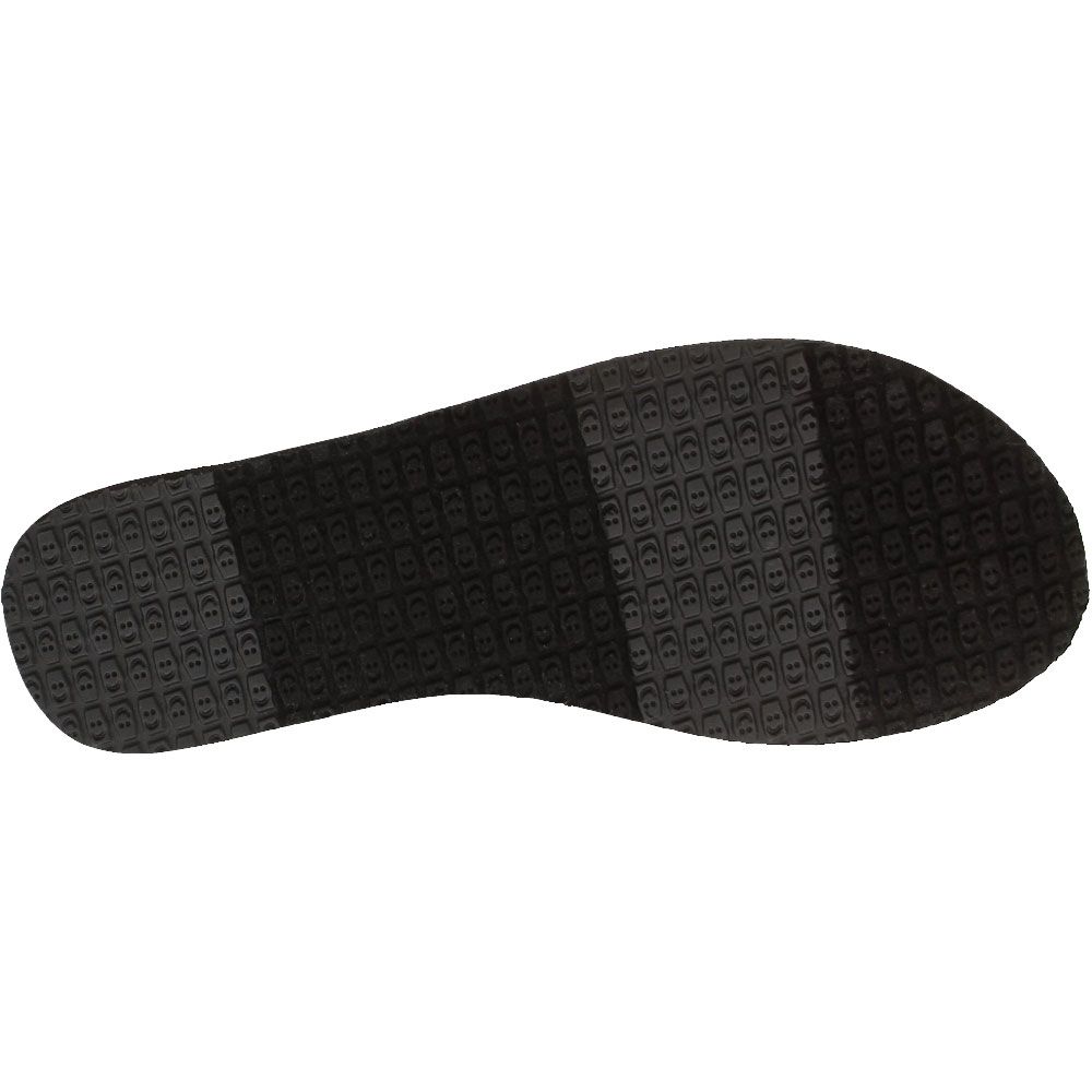 Sanuk Yoga Sling 2 Stripe Flip Flops - Womens Black Grey Sole View