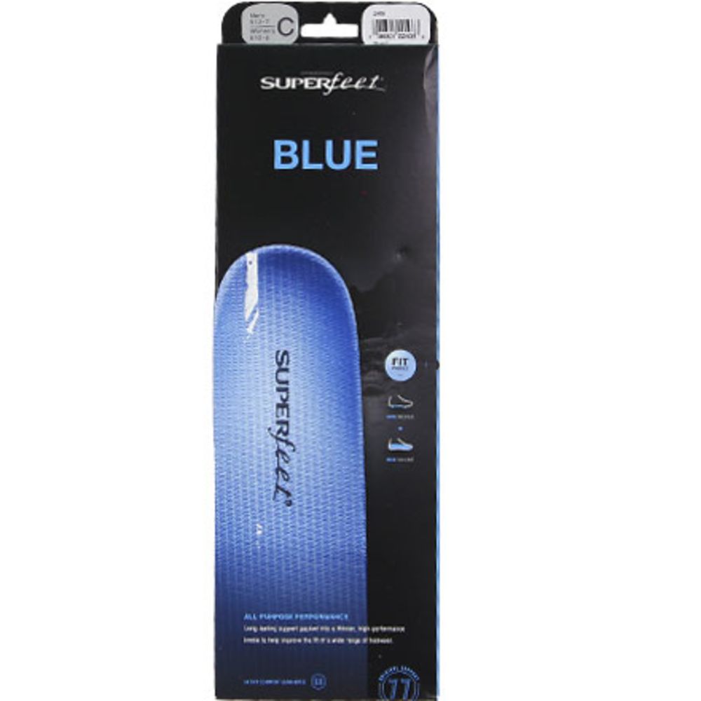 Superfeet Blue All-Purpose Support Medium Arch 2400 Insoles Blue View 2