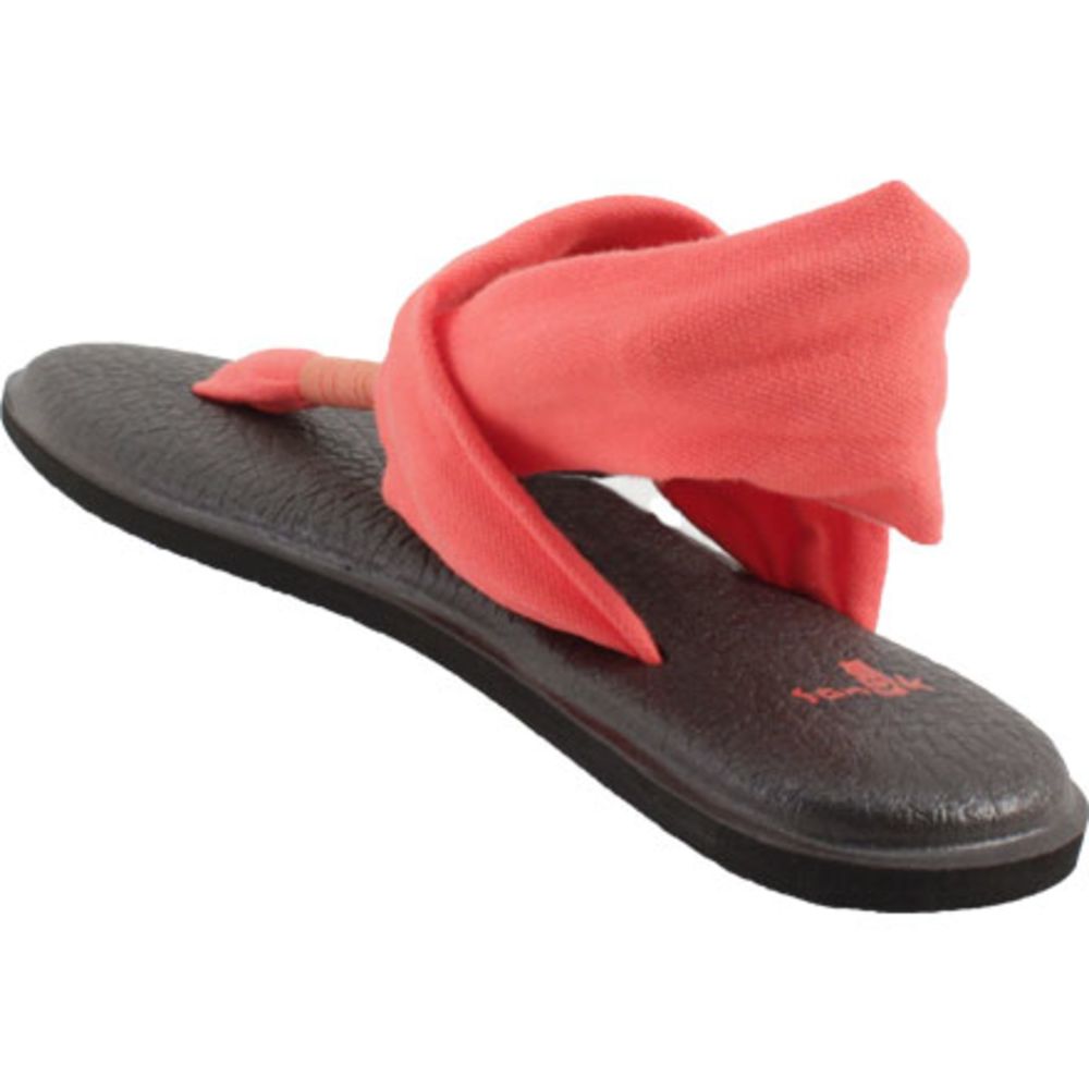 Sanuk Yoga Sling2 Flip Flops - Womens Coral Back View