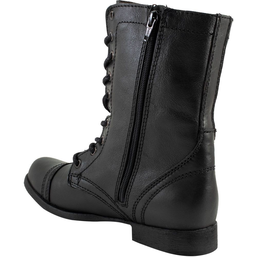 Steve Madden Troopa Military Dress Boots - Womens Black Back View