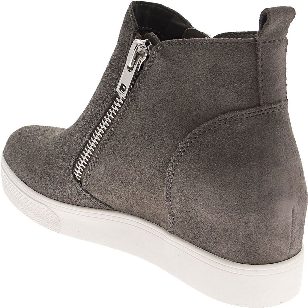Steve Madden Wedgie Lifestyle Shoes - Womens Grey Back View
