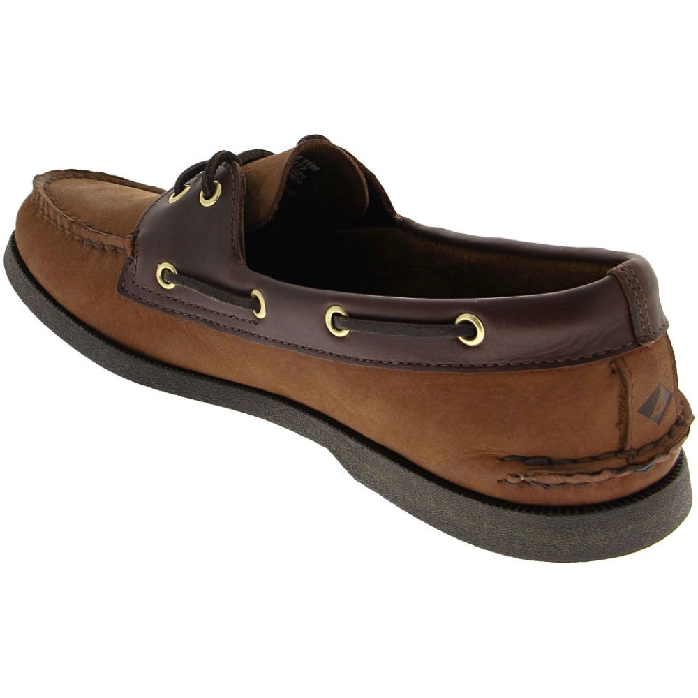 Sperry Top-Sider Authentic Original Boat Shoe - Mens Brown Back View
