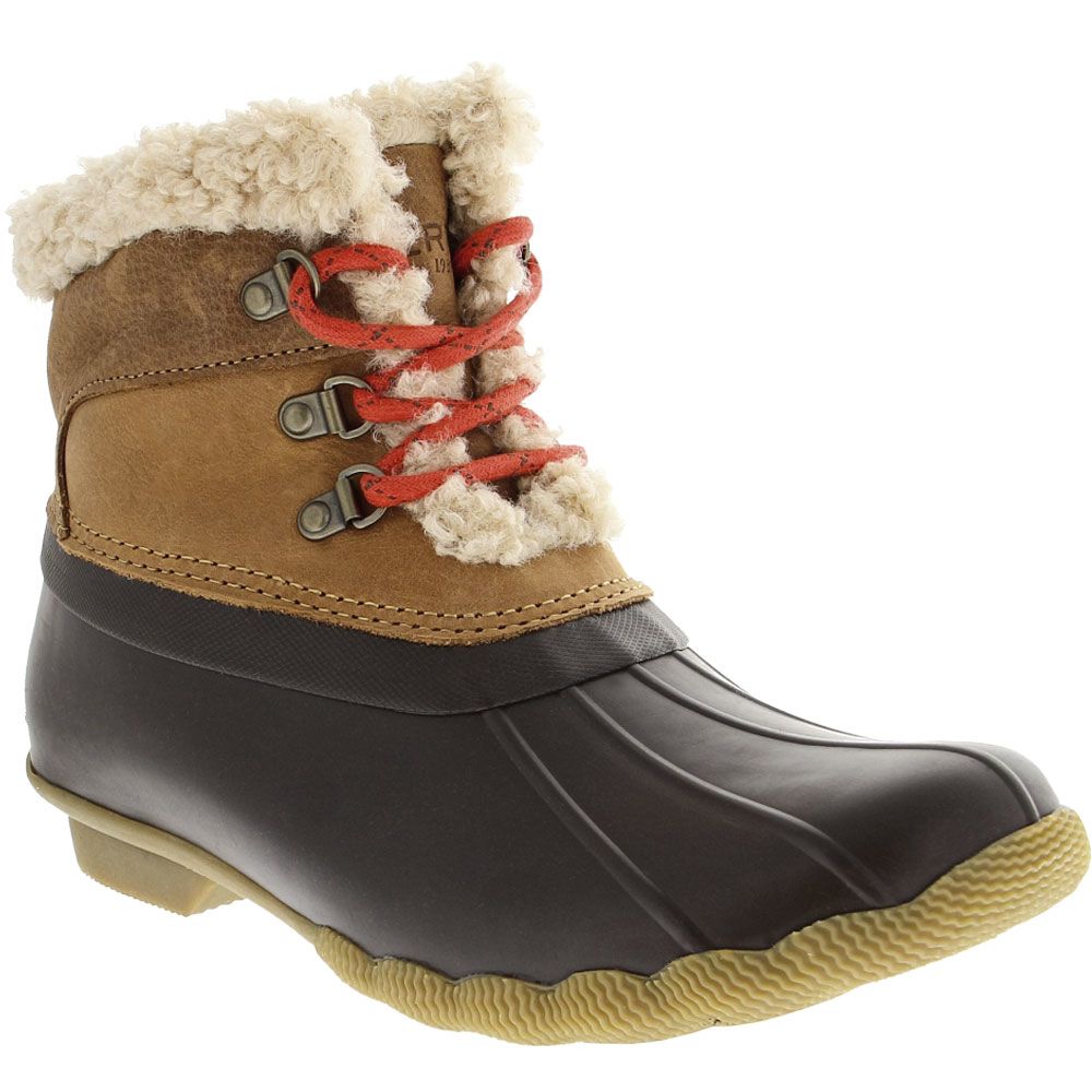 Sperry Saltwater Alpine Leather Womens Duck Boots Tan Brown