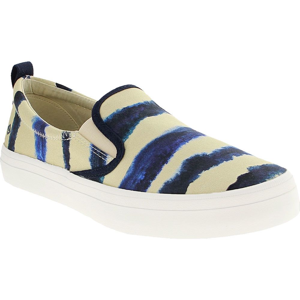 Sperry Crest Twin Gore Womens Lifestyle Shoes Navy Tie Dye Stripe