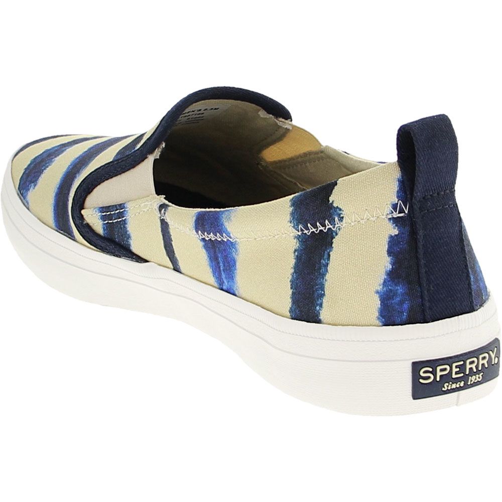 Sperry Crest Twin Gore Womens Lifestyle Shoes Navy Tie Dye Stripe Back View