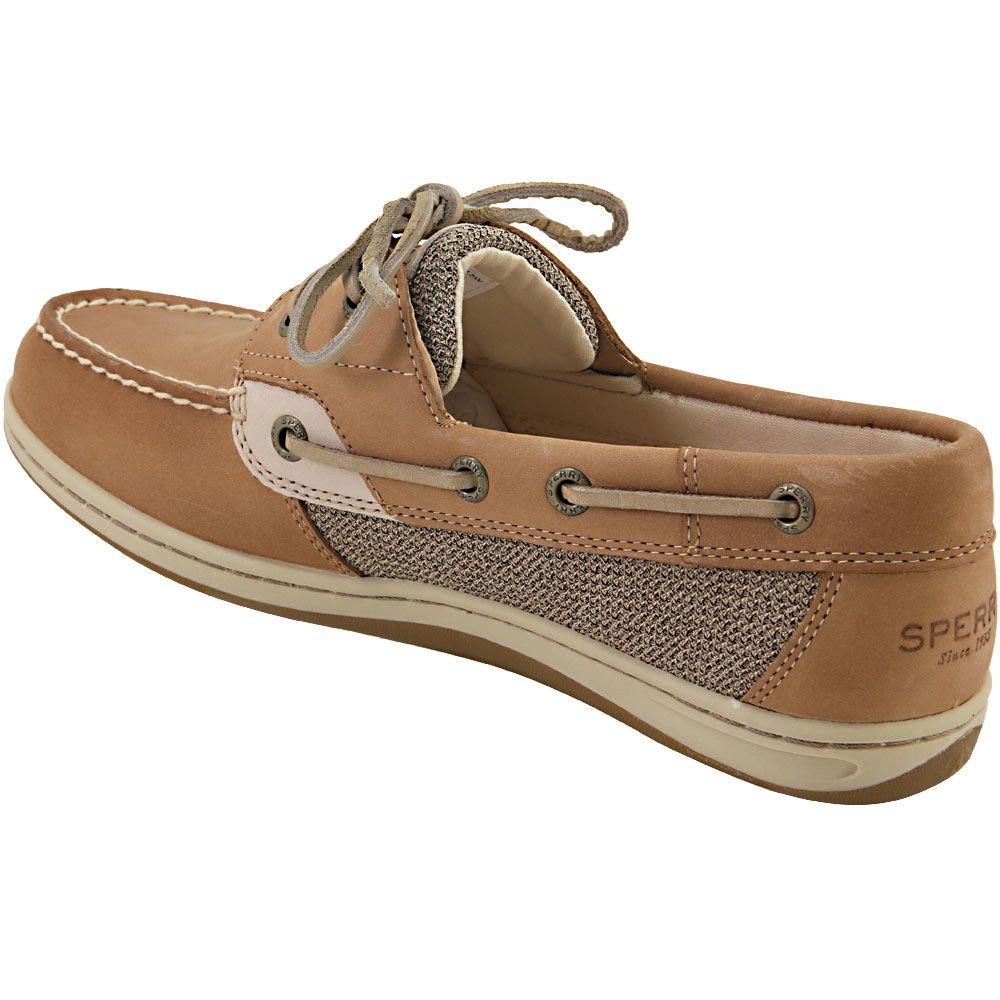 Sperry Koifish Boat Shoes - Womens Linen Oat Back View