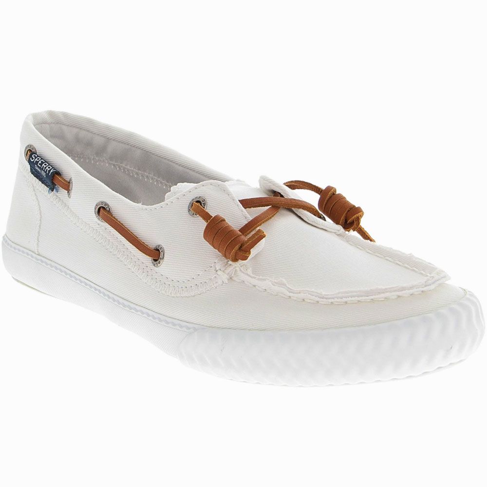Sperry Sayel Away Washed Boat Shoes - Womens White