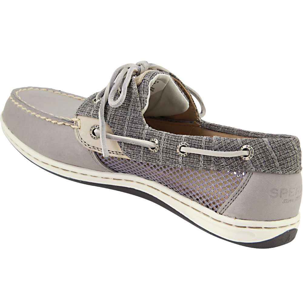 Sperry Koifish Stripe Boat Shoes - Womens Grey Back View
