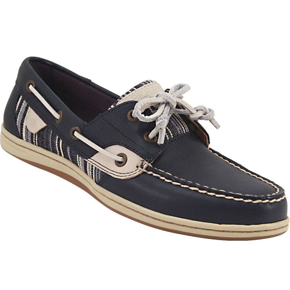 Sperry Koifish Denim Stripe Boat Shoes - Womens Navy