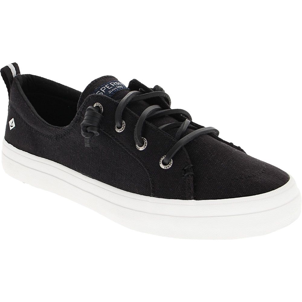 Sperry Crest Vibe Linen Lifestyle Shoes - Womens Black