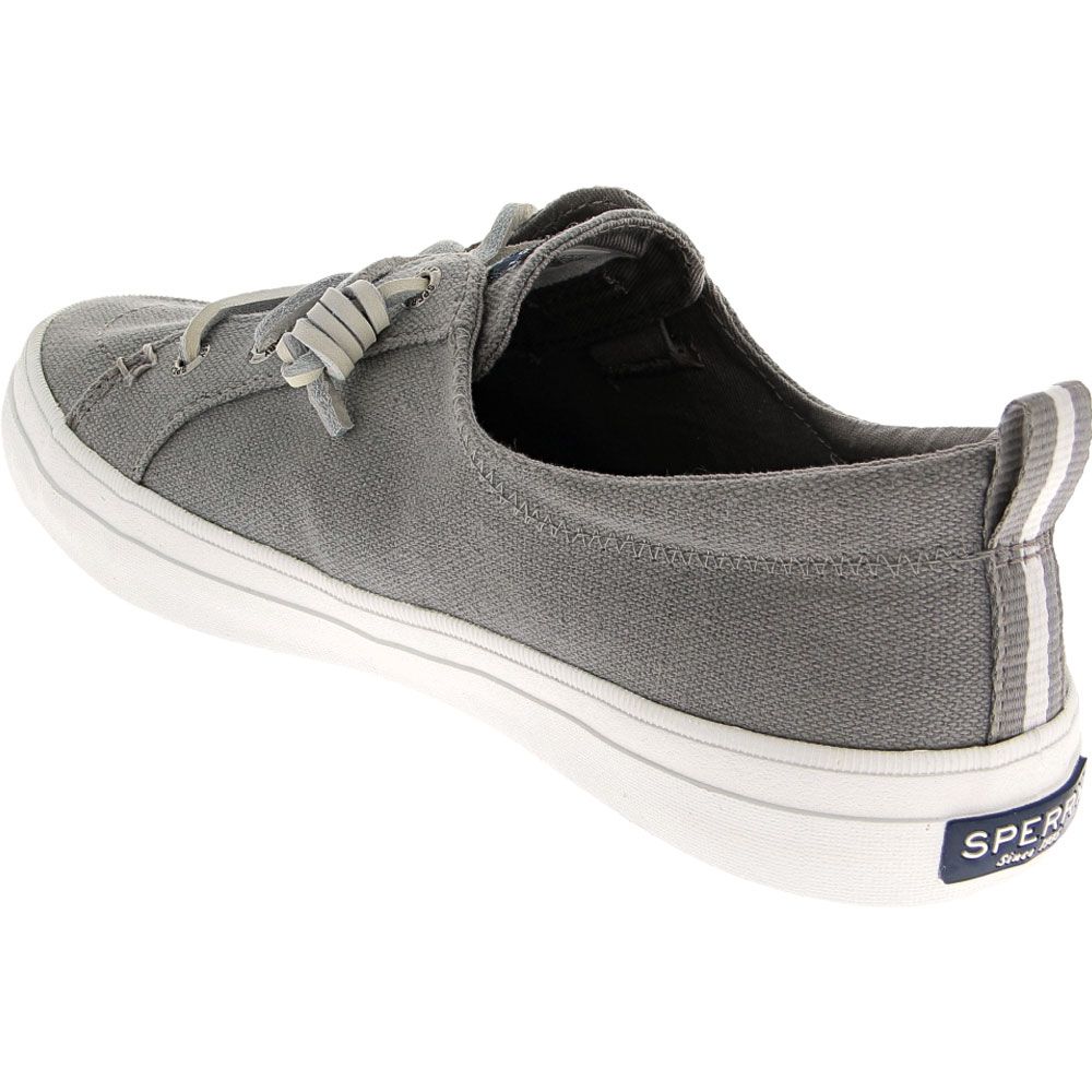 Sperry Crest Vibe Linen Lifestyle Shoes - Womens Grey Back View