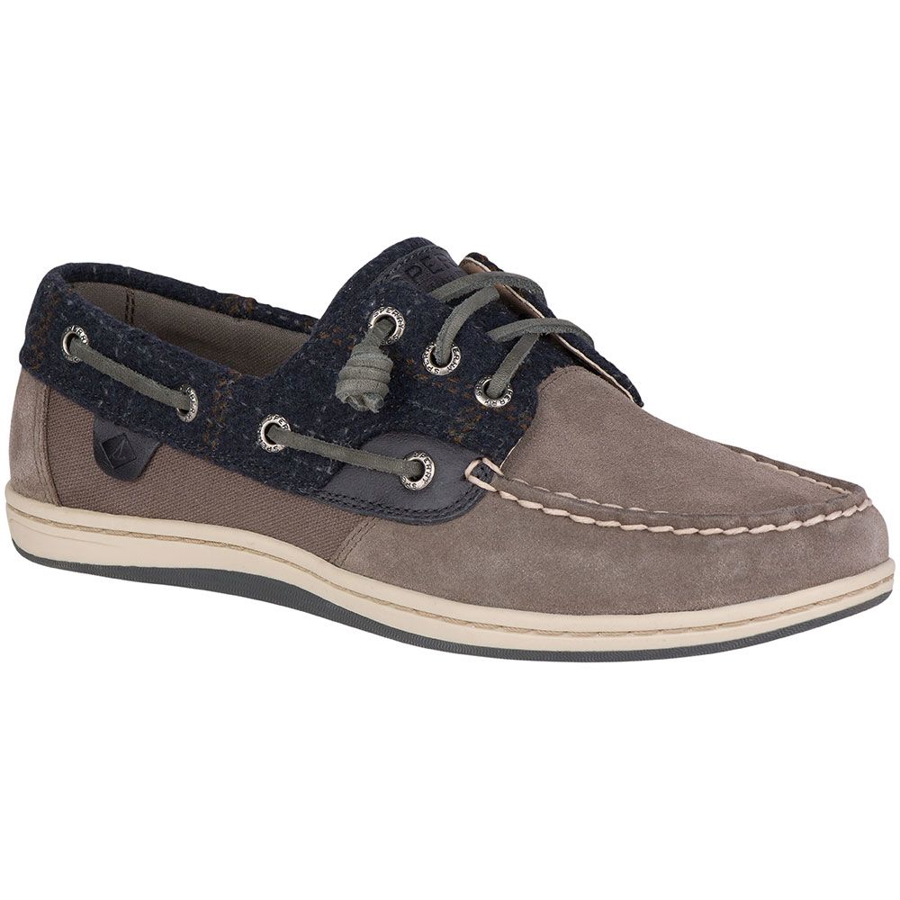 Sperry Songfish Suede Wool Boat Shoes - Womens Navy