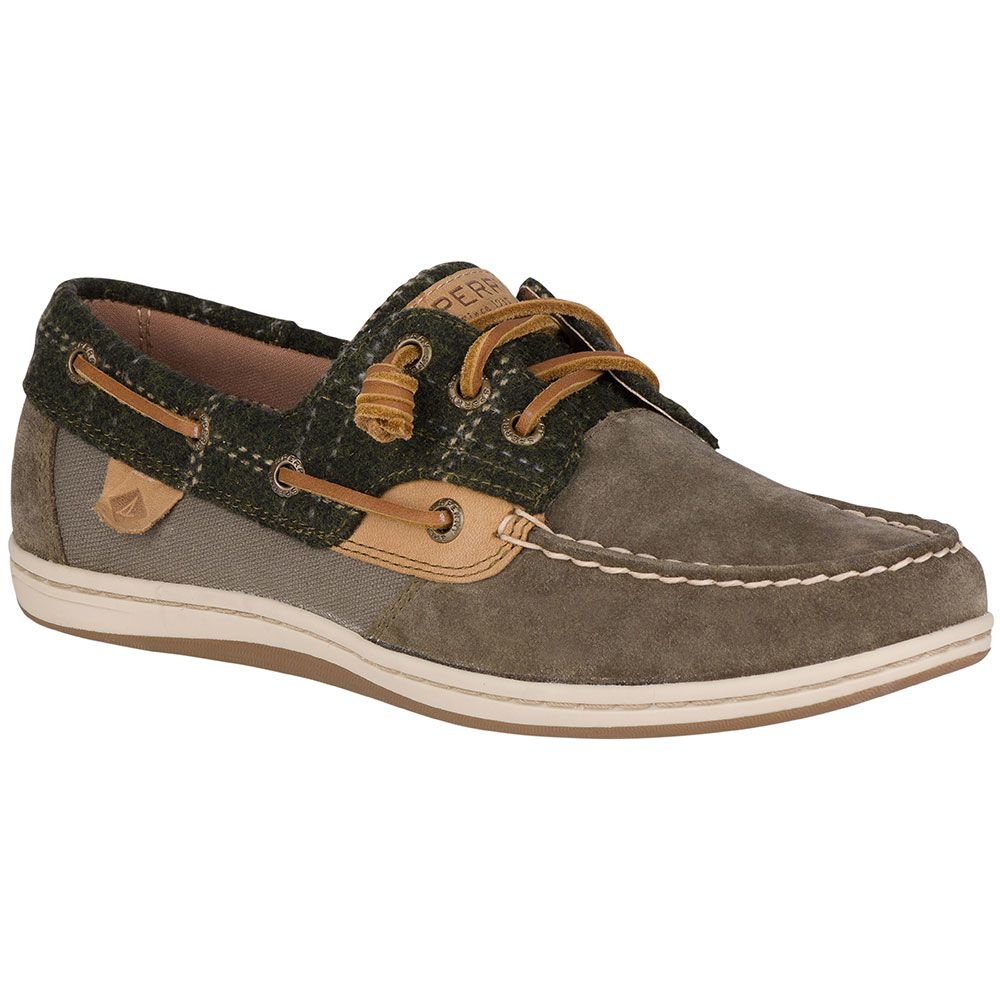 Suede sperrys clearance women's