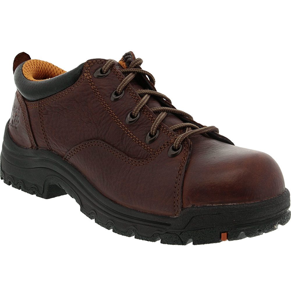 Timberland PRO Titan Oxford 163189 Safety Toe Work Shoes - Womens Brown