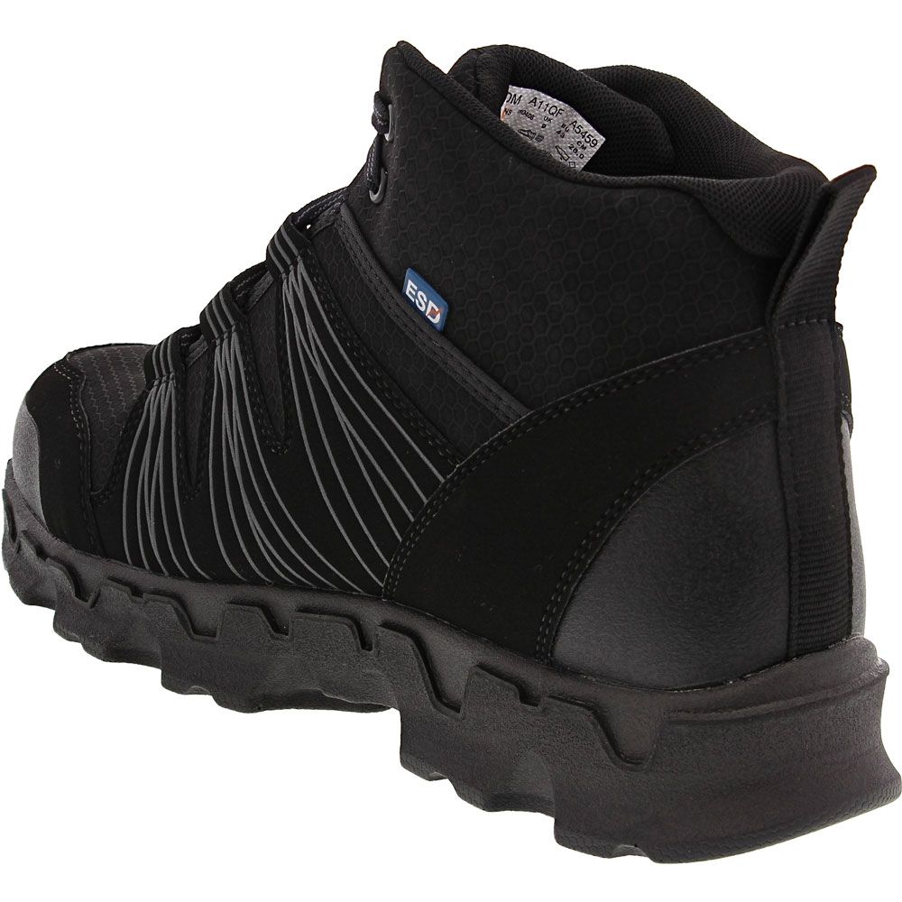 Timberland PRO Powertrain Mid Esd Safety Toe Work Shoes - Mens Black Back View