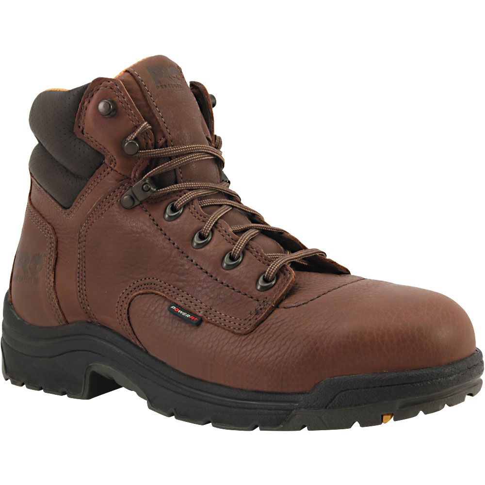 Timberland PRO 26063 Titan Safety Toe Work Boots - Mens Coffee Full Grain