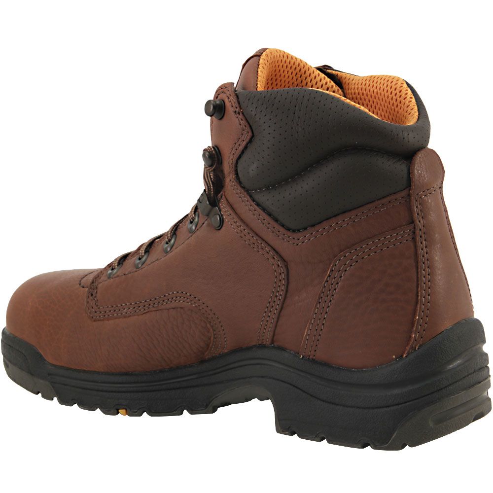 Timberland PRO 26063 Titan Safety Toe Work Boots - Mens Coffee Full Grain Back View