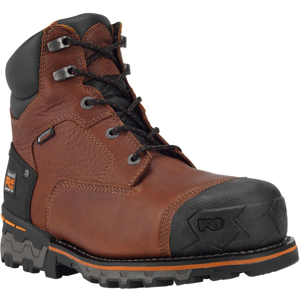 Timberland PRO Boondock 6in Composite Toe Work Boots - Mens Brown