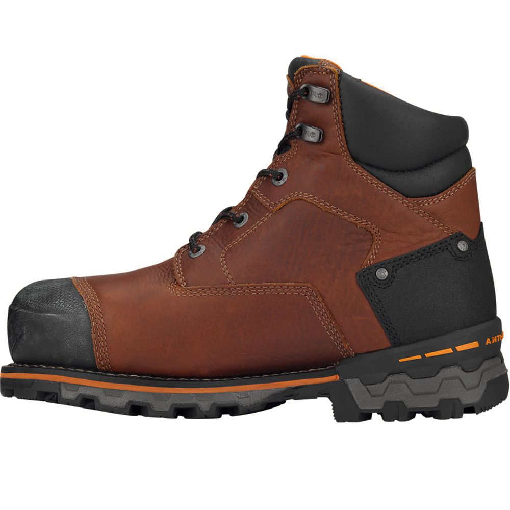 Timberland PRO Boondock 6in Composite Toe Work Boots - Mens Brown Back View