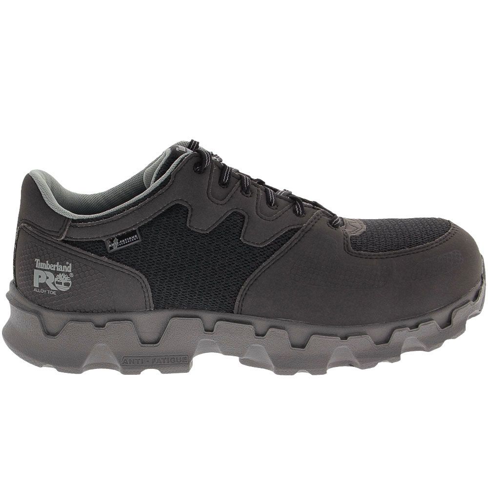 Timberland PRO 92649 Steel Toe Work Shoes - Mens Black Grey Side View