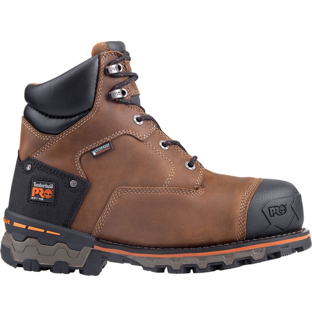 Timberland PRO Boondock Non-Safety Toe Work Boots - Mens Brown Side View