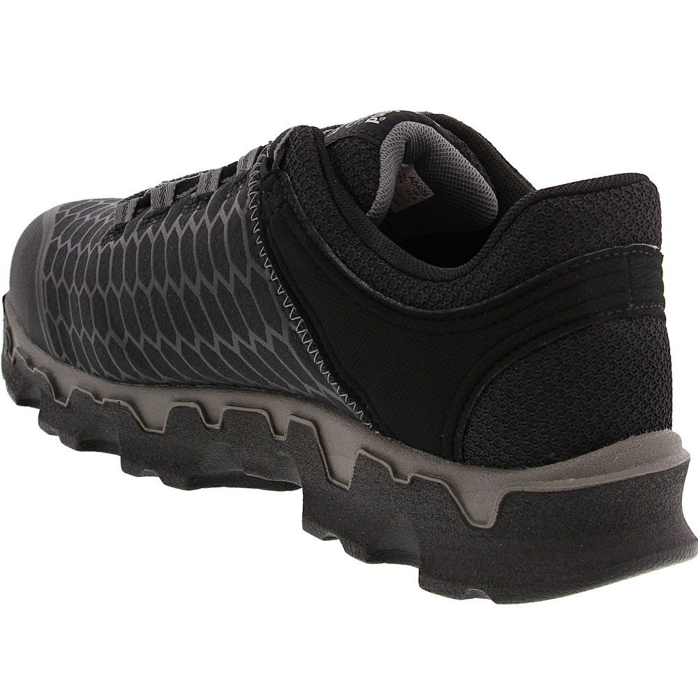 Timberland PRO Powertrain Safety Toe Work Shoes-Mens Black Grey Back View