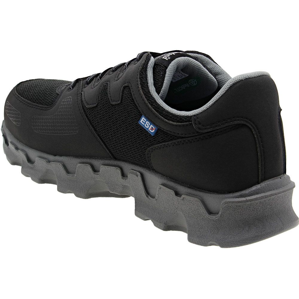 Timberland PRO Power Train Safety Toe Work Shoes - Mens Black Grey Back View