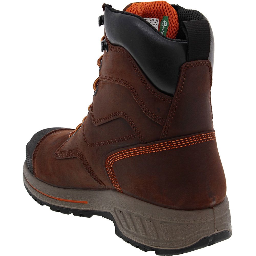 Timberland PRO Helix 8" Mens Composite Toe Work Boots Brown Back View