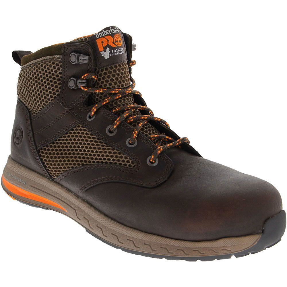 Timberland PRO Drivetrain Mid Composite Toe Work Boots - Mens Brown